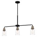 Quoizel Cox 3-Light Matte Black Island Light COX336MBK